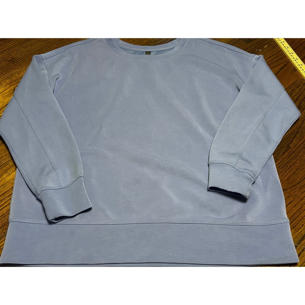 Mondetta Womens Blue Crewneck Sweatshirt Relaxed Fit Pullover Size L